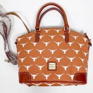 NWT Dooney & Bourke Texas Longhorns Charli Satchel Bag.